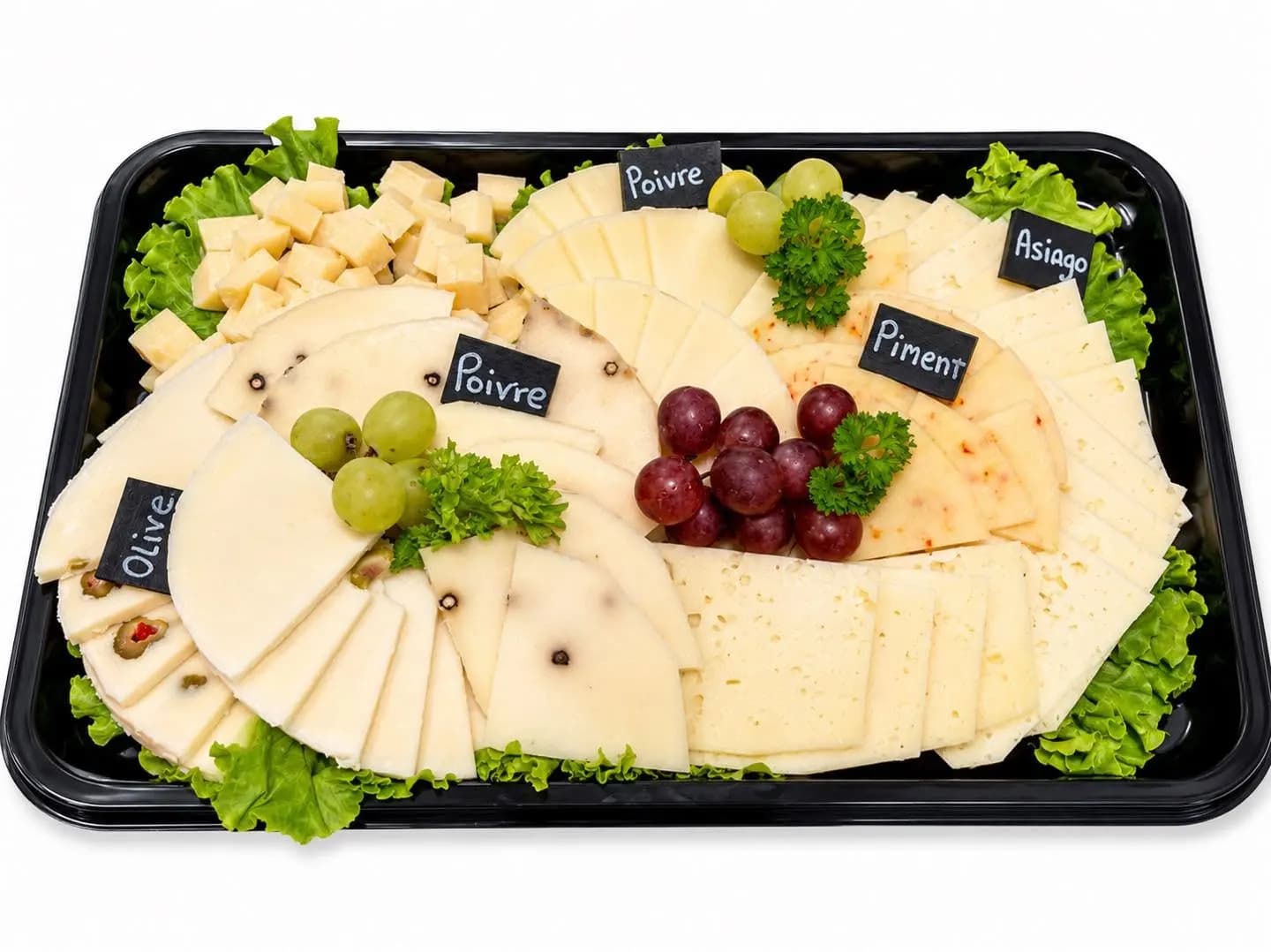 Fromages parfumés : poivre, piment, olive
