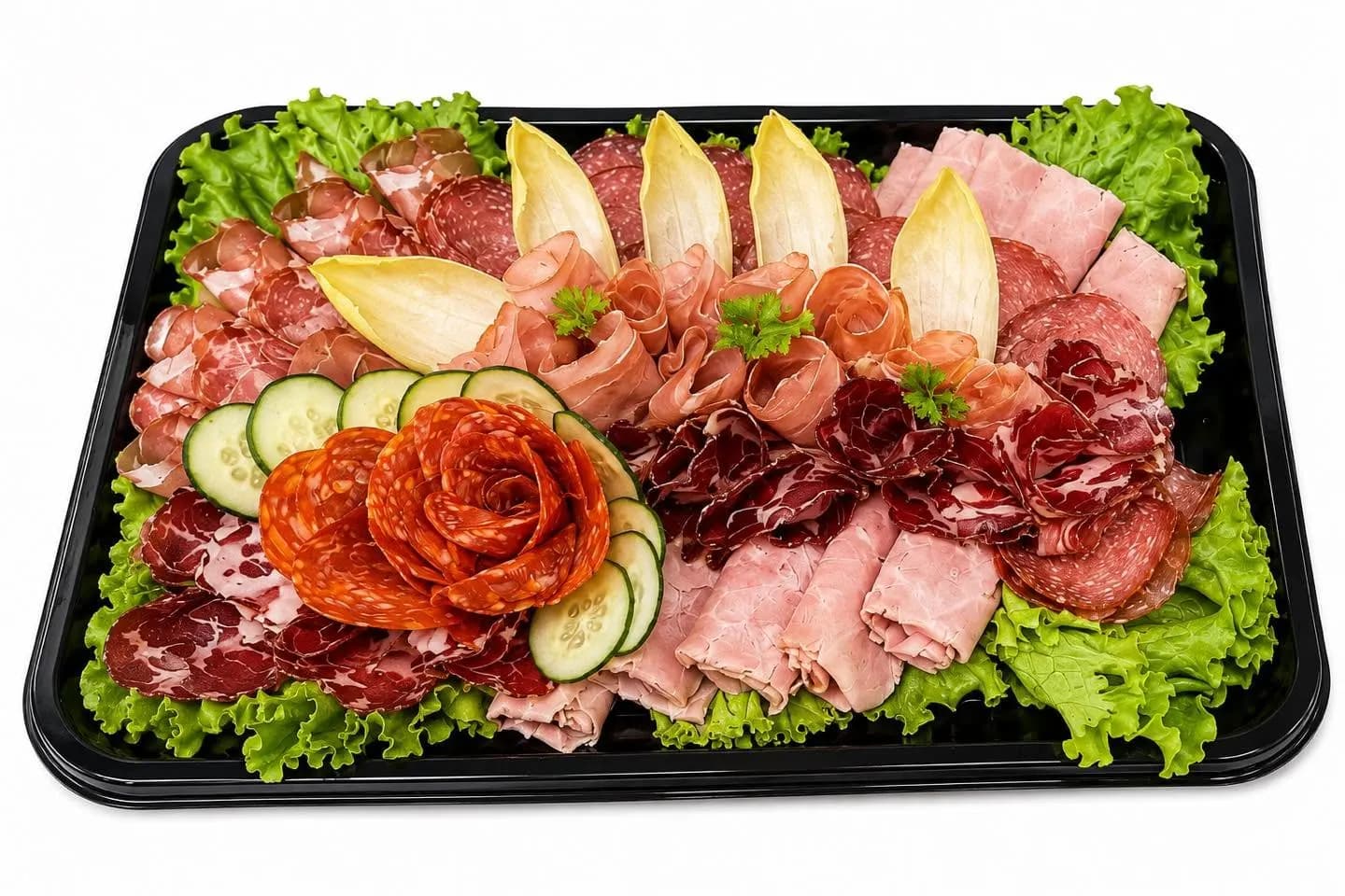 Plateau charcuterie et roses